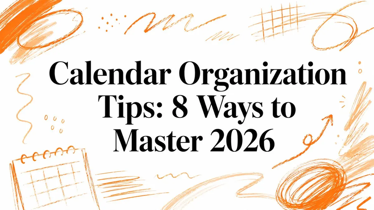 Calendar Organization Tips: 8 Ways to Master 2026