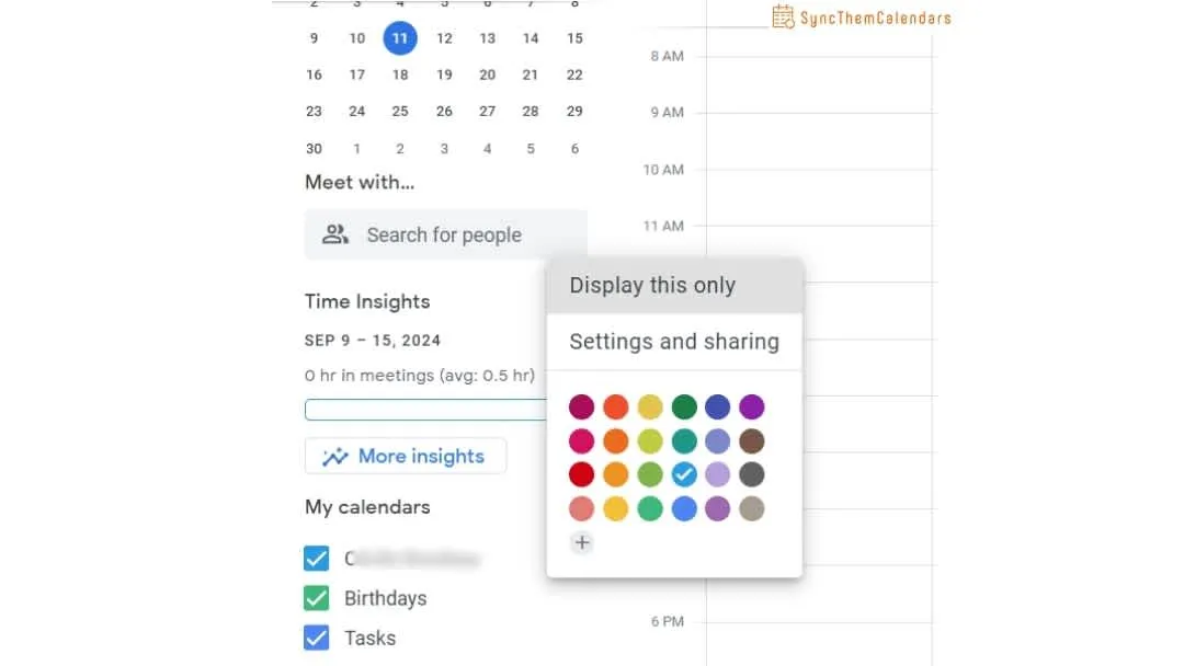 elige el color de tu google calendar