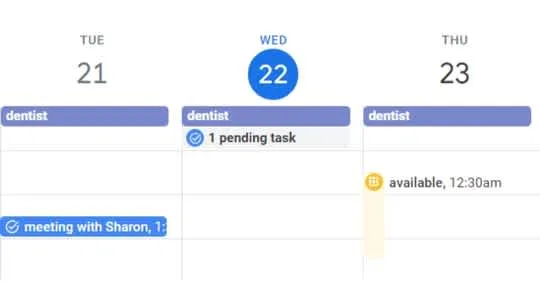 Diferentes tipos de eventos en Google Calendar