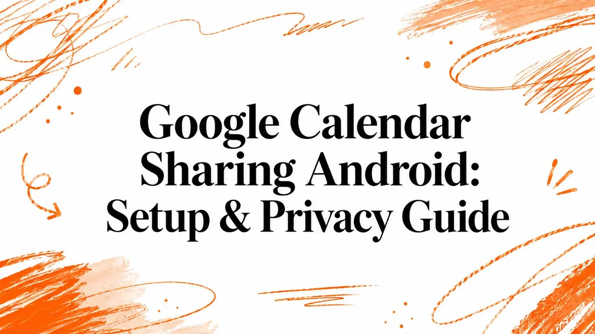 Title graphic for a SyncThemCalendars article about Google Calendar sharing on Android.