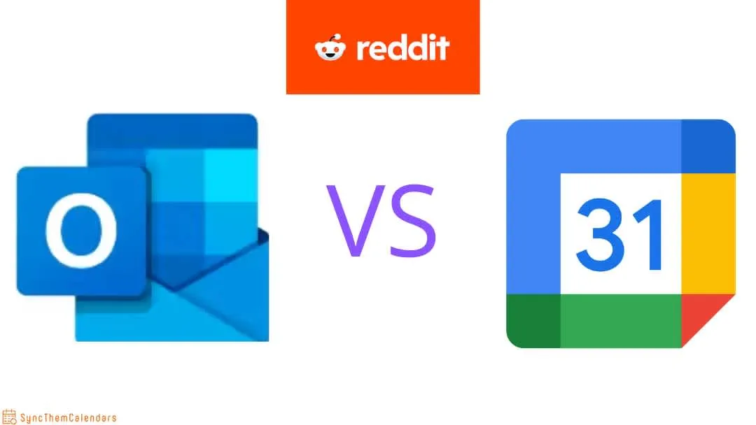 outlook calendar vs google calendar según los usuarios de reddit