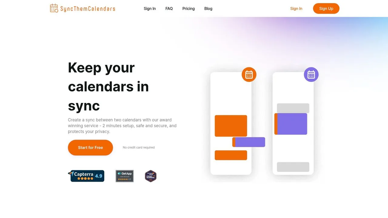 Screenshot from https://syncthemcalendars.com