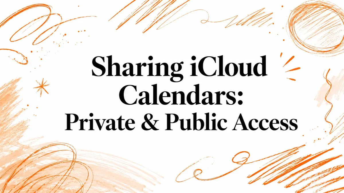 Sharing iCloud Calendars: Private & Public Access