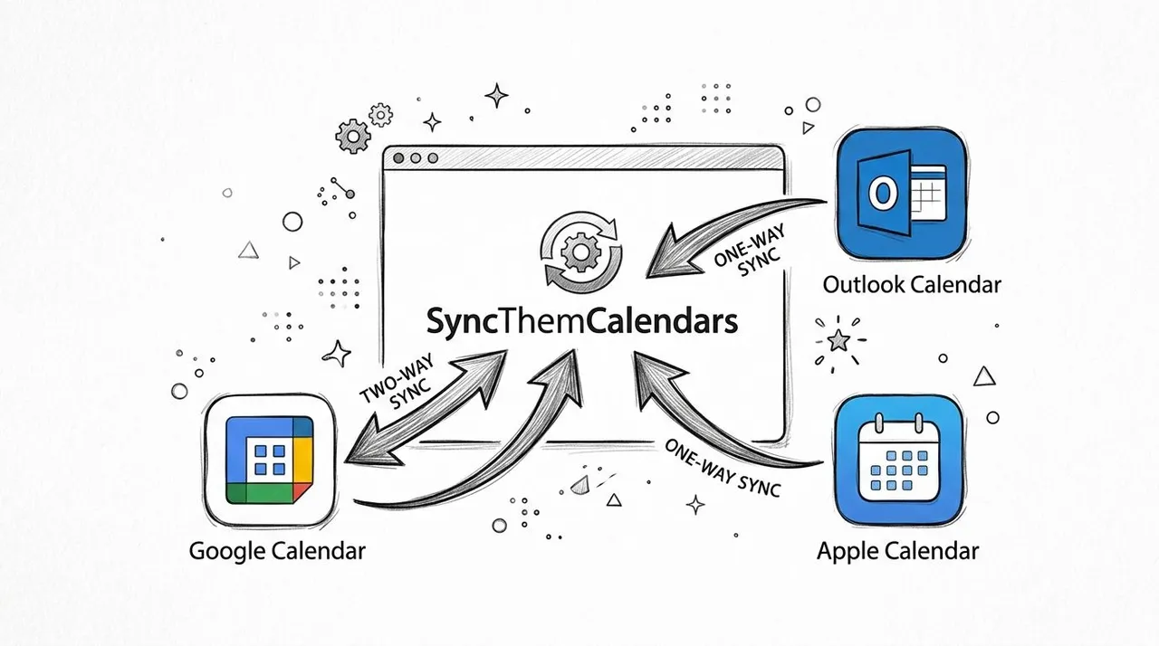Captura de pantalla de https://syncthemcalendars.com