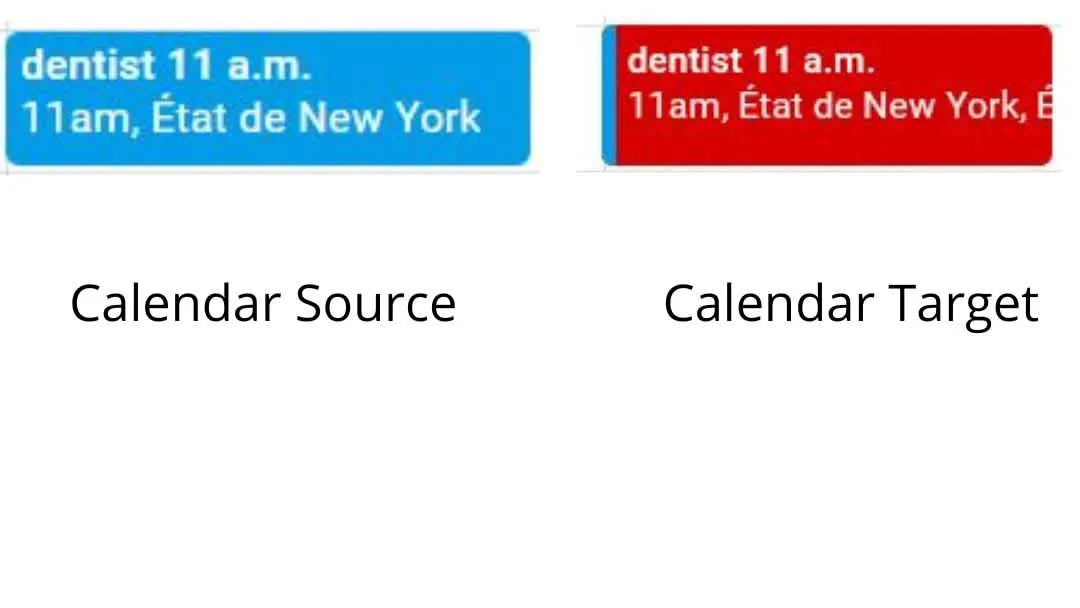 Elige tus colores para diferenciar los calendarios de origen y destino
